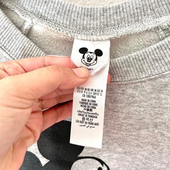 Disney Classic Mickey Mouse Grey Adult Sweatshirt Size M - Picture 3 of 7
